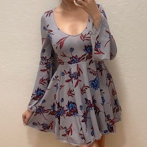 high waisted urban outfitters floral dress